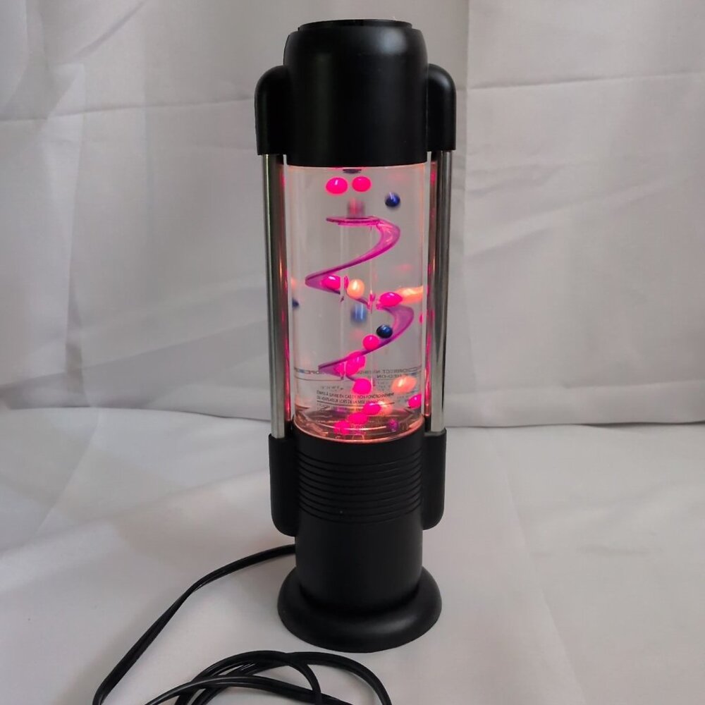 Vintage Aqua Water Ball Spiral Lamp KL-108 Black PARTS REPAIR READ WORKING Y2K